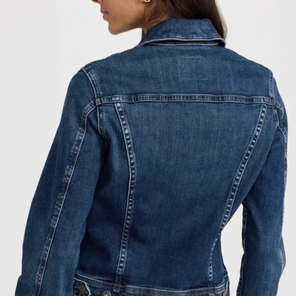 AG Adriano Goldschmied Denim Robyn Jacket Small Alliance Blue Stretch. New with - Picture 4 of 13